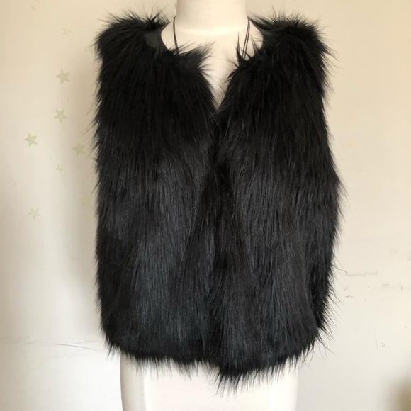 Massimo Faux fur black vest - Picture 8 of 14